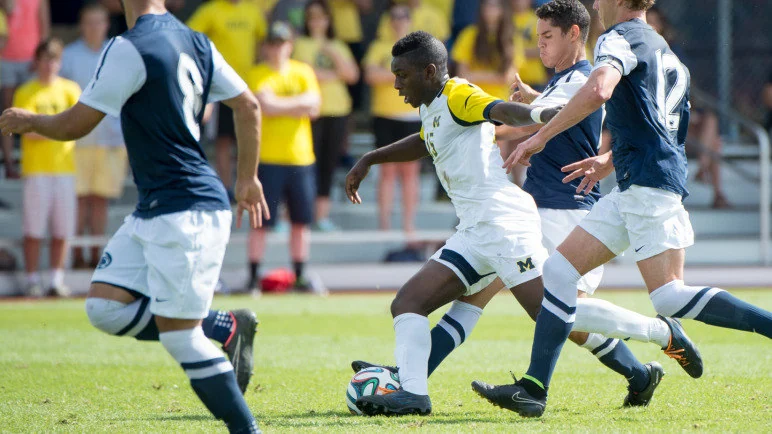 Ahinga Selemani in action for the University of Michigan in 2014